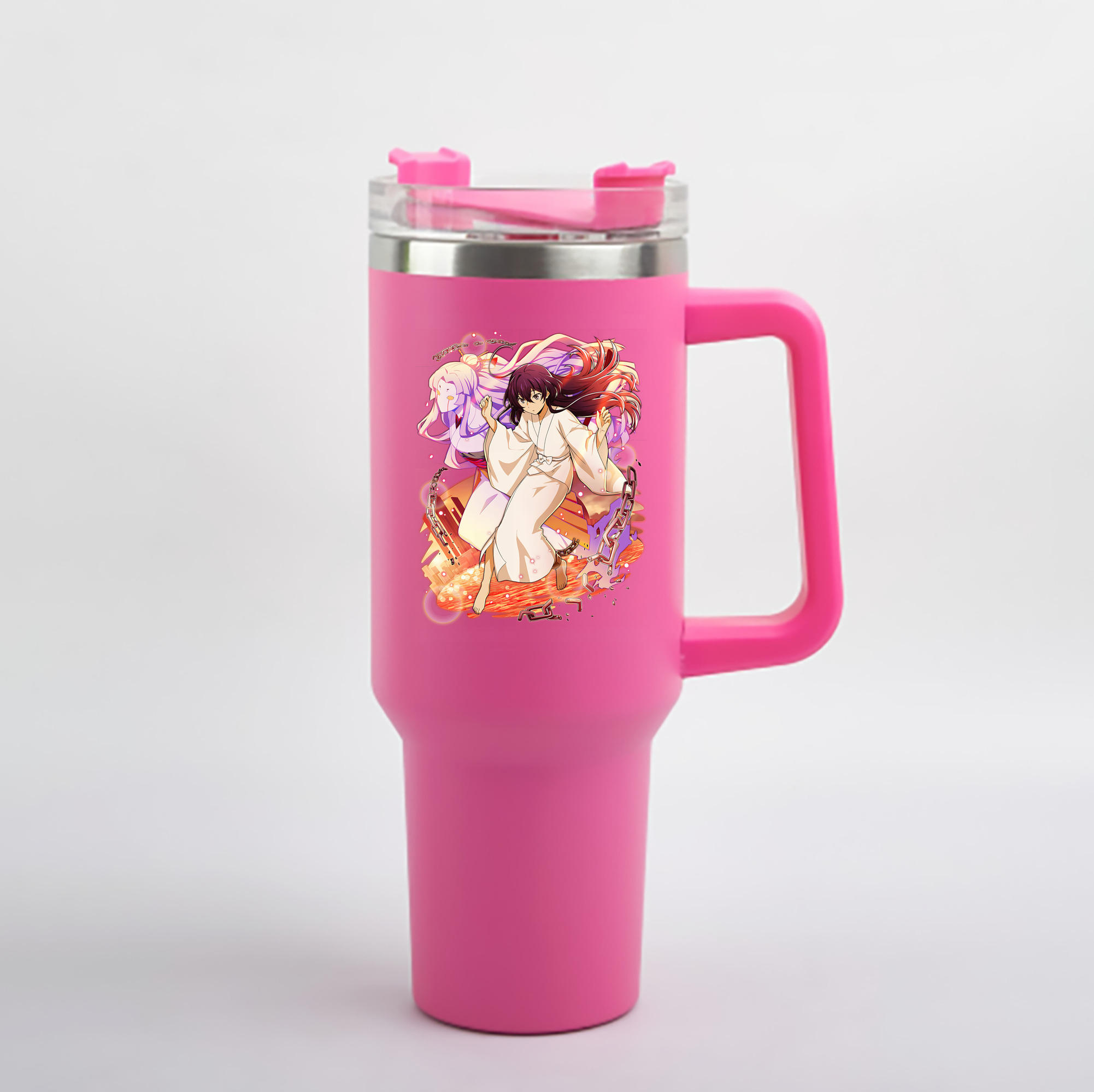 （画像用） 文豪ストレイドッグス Bungo Stray Dogs 1200mL車用タンブラー - クリスタルステッカー（プラスチックストロー付き）